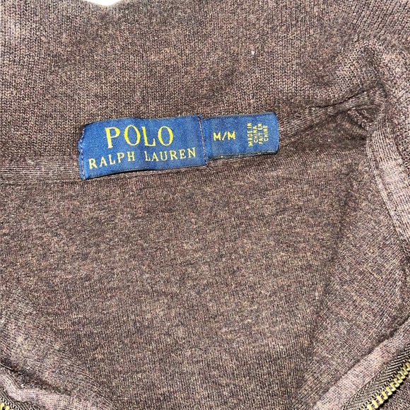 Brown Ralph Lauren half zip sweater - Picture 3 of 5